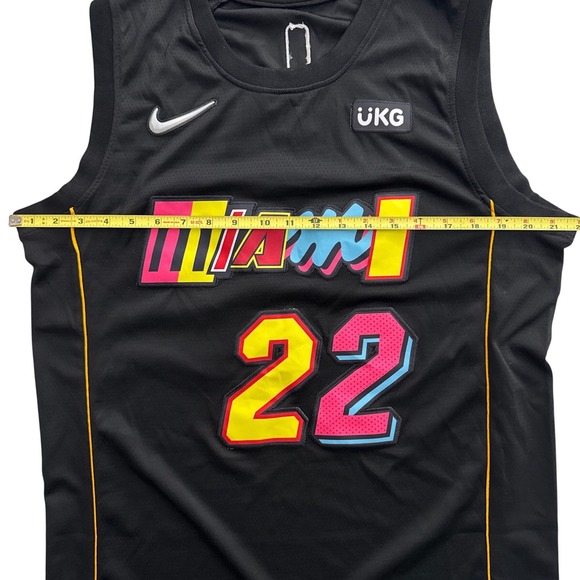 Miami Heat Jimmy Butler 22 Black Nike NBA Jersey City Icon Edition Men 50 - Picture 5 of 6